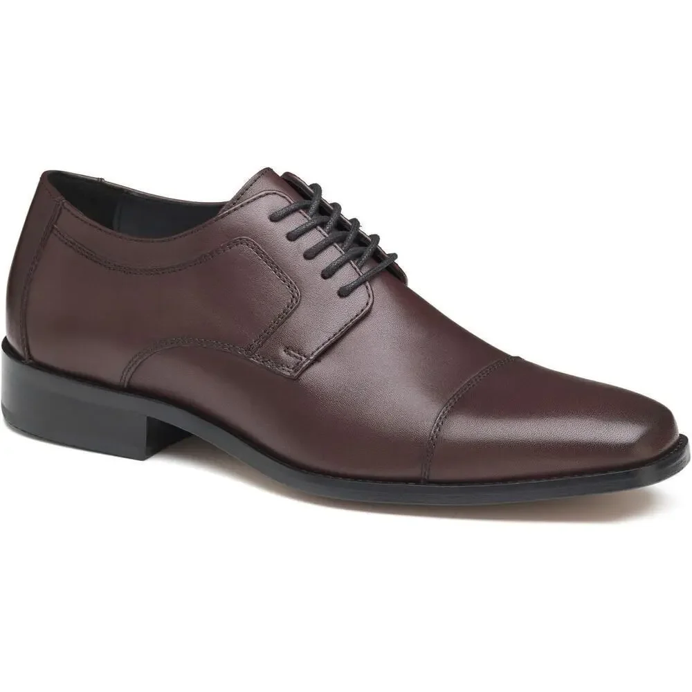 Johnston & Murphy Novick cap toe oxford dress shoes sz 12 wide burgandy leather